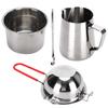 Edelstahl Kerzenherstellungs-Set mit verlängertem Löffelstiel für bequemes Wachs-Pressen und einfaches Schmelzen zur Kerzenherstellung,