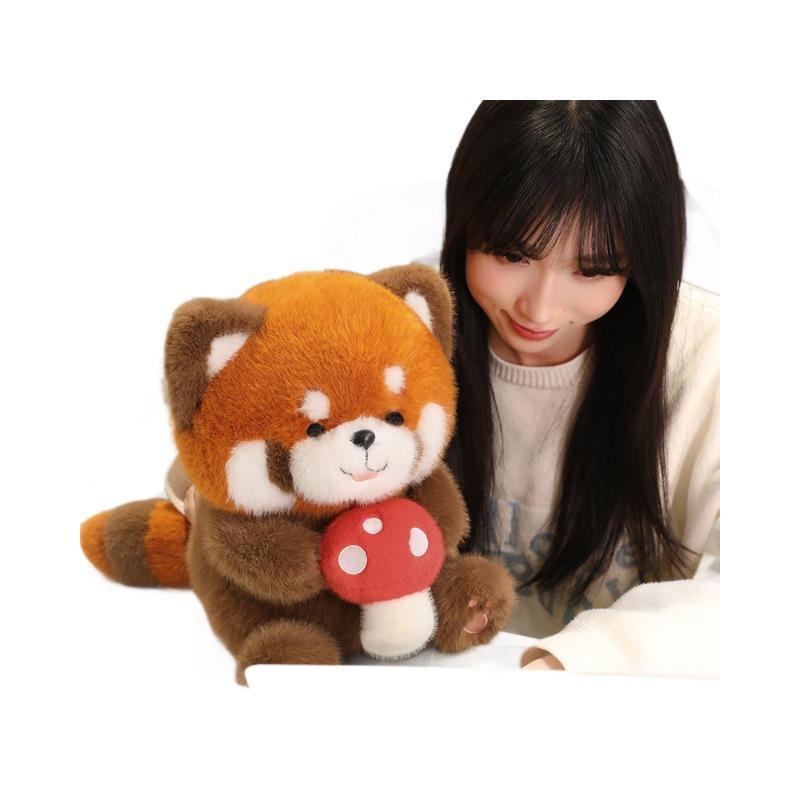 Internet Sensation: Cute Mushroom Raccoon Plush Toy - Perfect for Gifts & Claw Machines