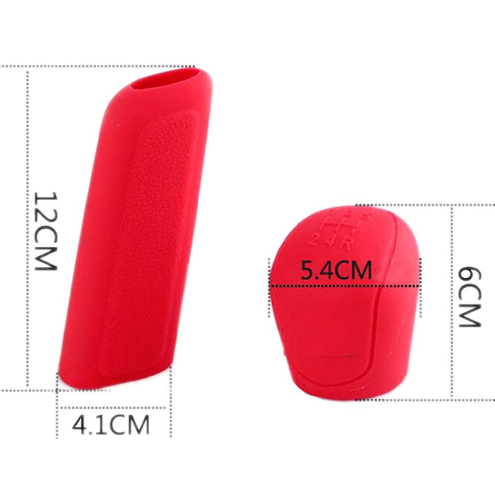 Universal Manual Hand Brake Case Silicone Gear Head Shift Knob Cover Gear Shift Collars Handbrake Grip Car Interior Decoration