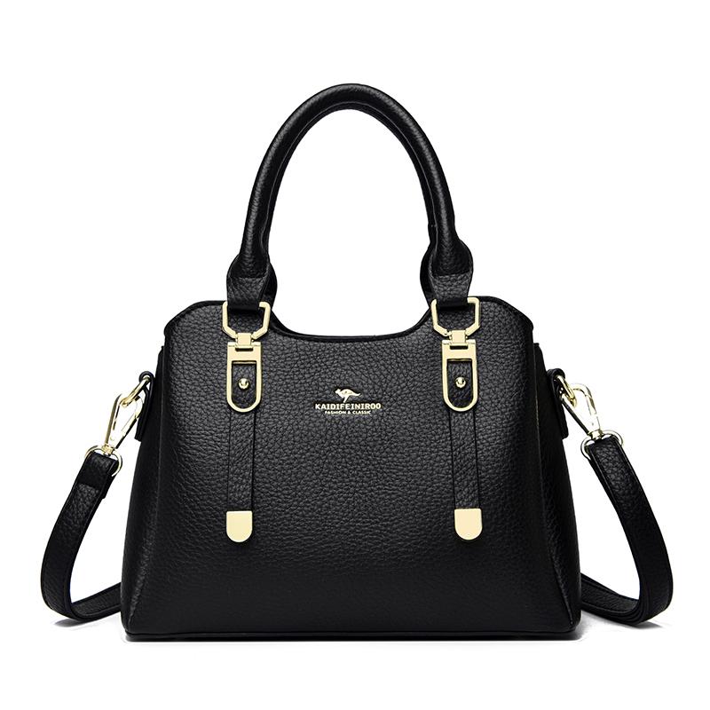 

Luxury Soft Leather Purses and Handbags for Women Casual Top Quality Women Bags Ladies Shoulder Crossbody Bag Female Sac A Main чёрный