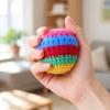 Pacote com 6 Hacky Sacks Tecidos à Mão Footbags Design Crochê Tricô Camada Externa de Algodão Durável com Enchimento de Pellets para Jogos de Chutar Malabarismo