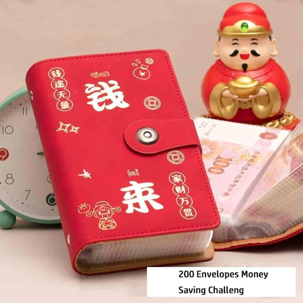 Waterproof 50 Envelopes Money Saving Challeng Large Capacity Cash Storage Book