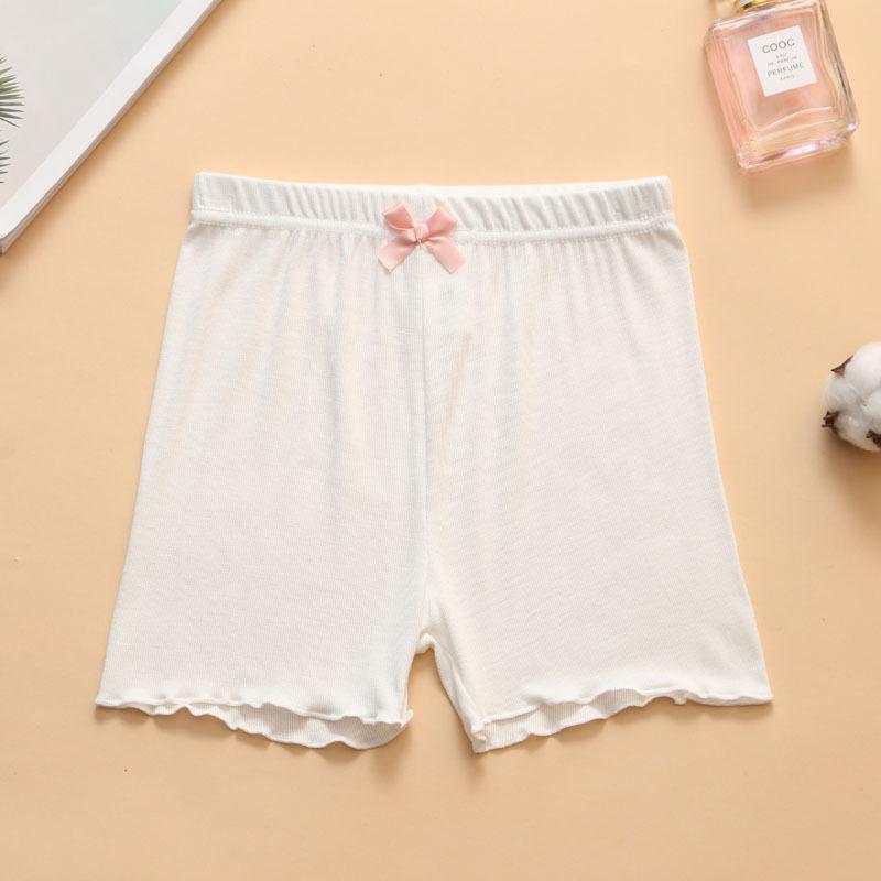 

Girls Summer Anti-Exposure Modal Shorts - Lightweight Safety Underwear for Kids 150 cm білий