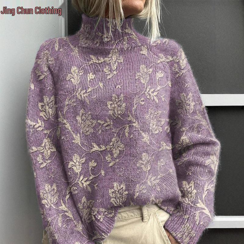 Neuer bedruckter lässiger Umhang Cardigan Pullover
