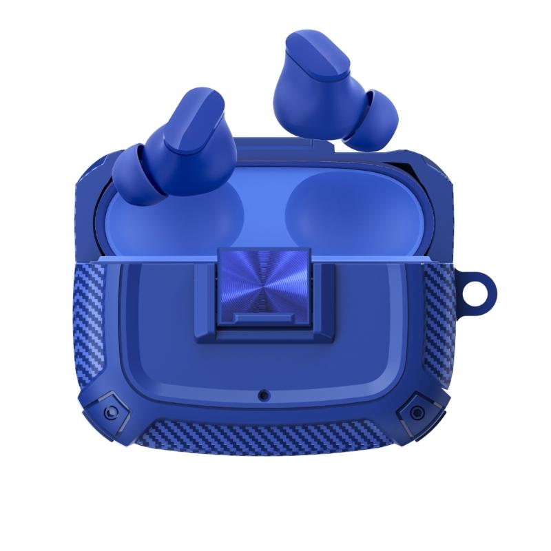 Durability TPU Carbon Fiber Cover for Studio Buds/+ Earbuds AntiShock Shell with Easy Access Charging Port Shell