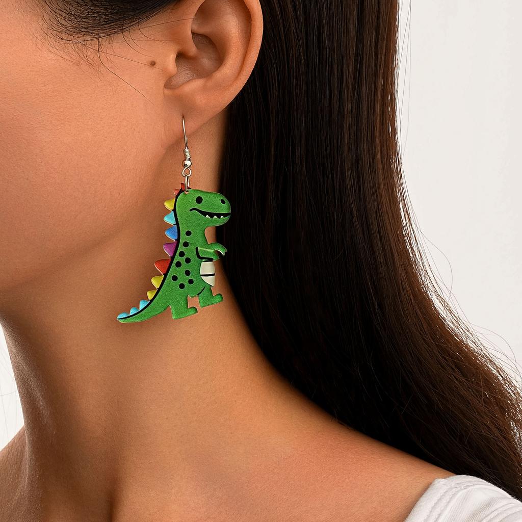 Acrylic Earrings, Cartoon Dinosaur Love Gorilla Bird Earrings, Earrings For Women
