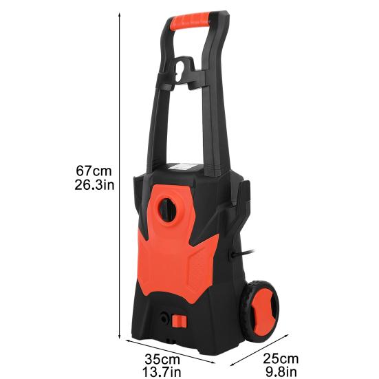 Elektrischer Hochdruckreiniger, 75 bar Hochdruckreiniger, 1400 W Hochdruckreiniger mit Hochleistungsmotor, Isoliergriff