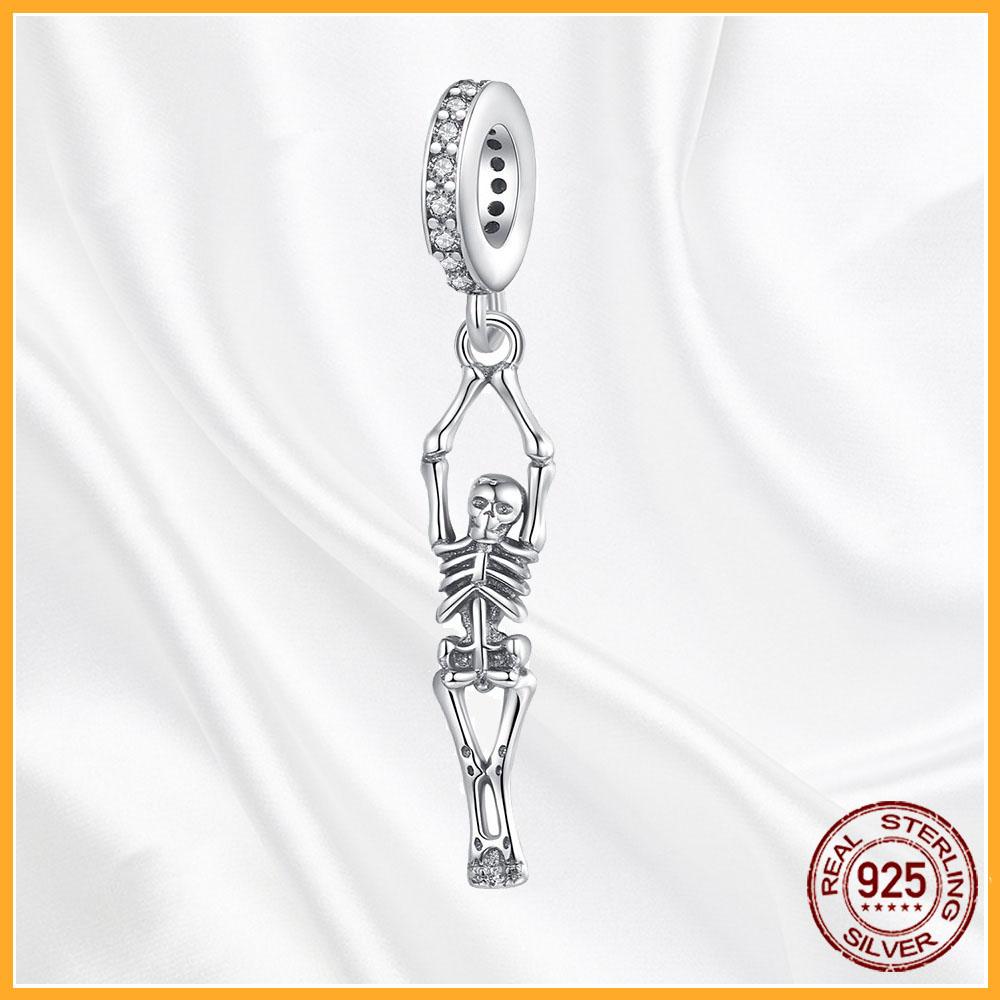 Authentic copper Skull Spooky Pumpkin Dangle Charm Bead Charms Compatible With Authentic Bracelets Bead Charms Pendant Jewellery Gift