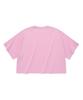 COVERNAT WOMAN Crop C Logo Over T-Shirt Pink
