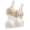 Traceless soft support underwear women's small breasts gather and show large breasts, anti-sagging beautiful back integrated palm cup bra