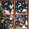 Weihnachtsspiegel-Aufkleber, Weihnachtsmann, Schneemann, Elch, Fensteraufkleber, Schneeflocke, Fensteraufkleber, Frohe Weihnachten, Frohes Neues Jahr 2025