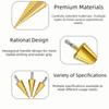 3Pcs Multiple Hole Sizes Step Drill Bit Set High Speed Hole Cutter Step Drill Bit  Woodworking