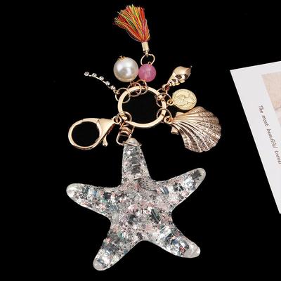 Geschenk Kette Seestern Zubehör Perlen Anhänger Schlüsselanhänger Schlüsselanhänger Seestern Schlüsselanhänger Muschel Schlüsselanhänger