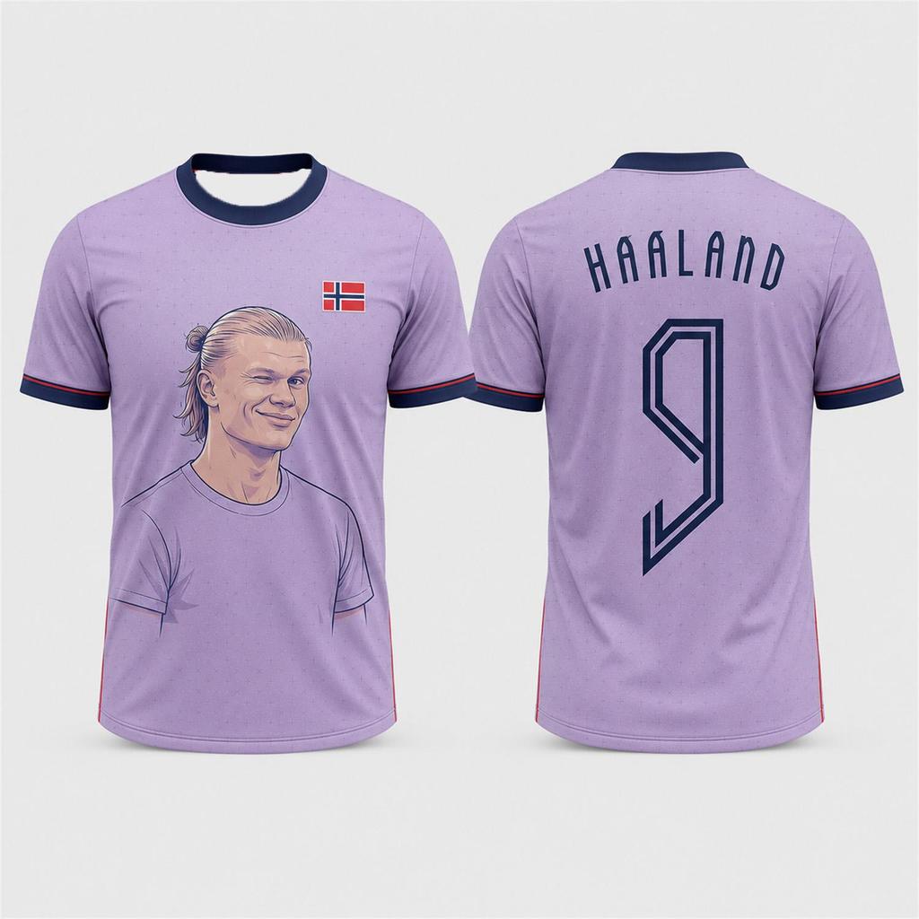 Maglia da Calcio Commemorativa Haaland da Uomo/Bambino - per Allenamento, Corsa e Tutti gli Sport