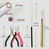 Hair Extension & Wig Tool Kit with Pliers, Crochet, and Silicone Rings