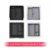 Central Control Storage Box for Tesla Model 3 Highland/Model Y Juniper Transparent Armbox Storage Box Silicone Pad Accessories