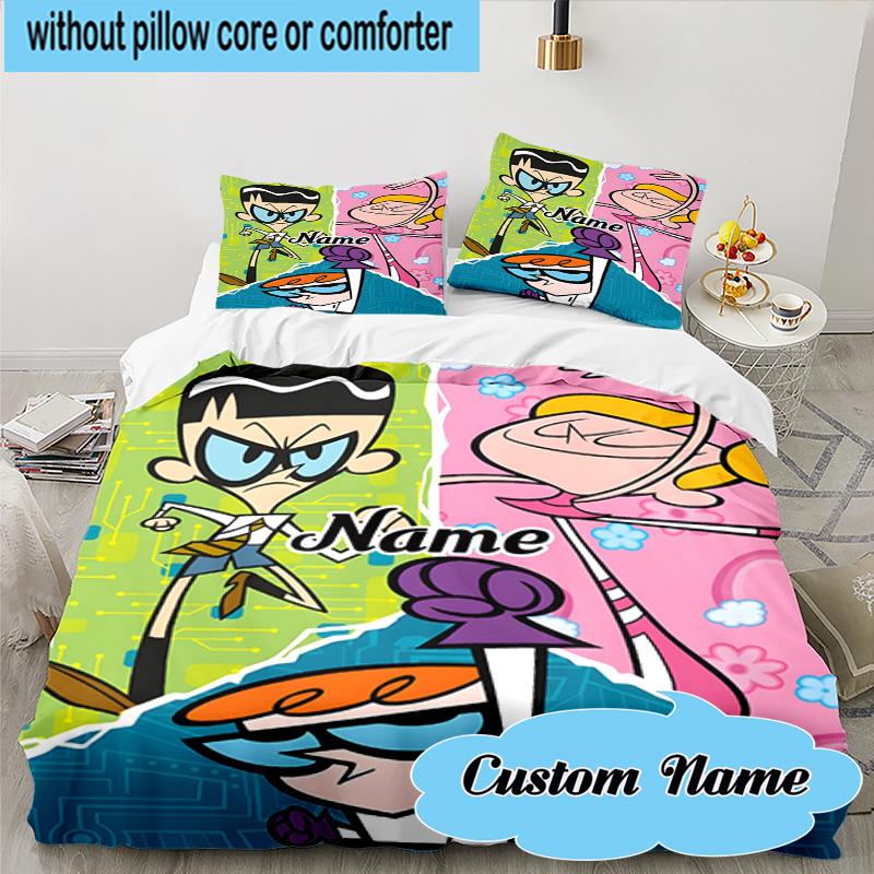 Custom Name 3PCS Friendship Odd-Parents Bedding Set, Including 1pc Duvet Cover And 2pcs Pillowcases, Suitable for Dorms and Bedrooms Gift