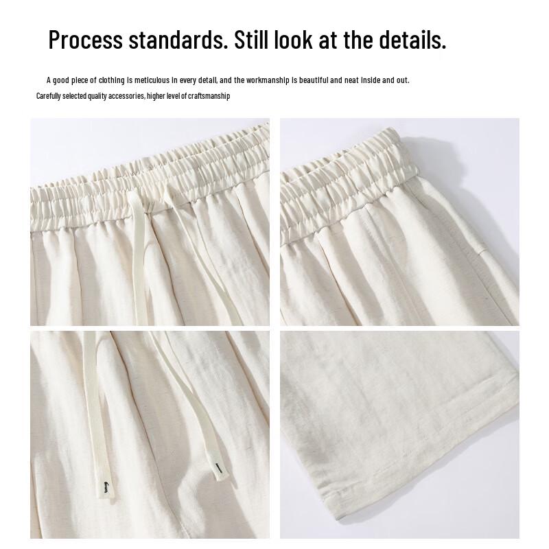 MEDE Men's Tencel Linen Ice Silk Casual Pants