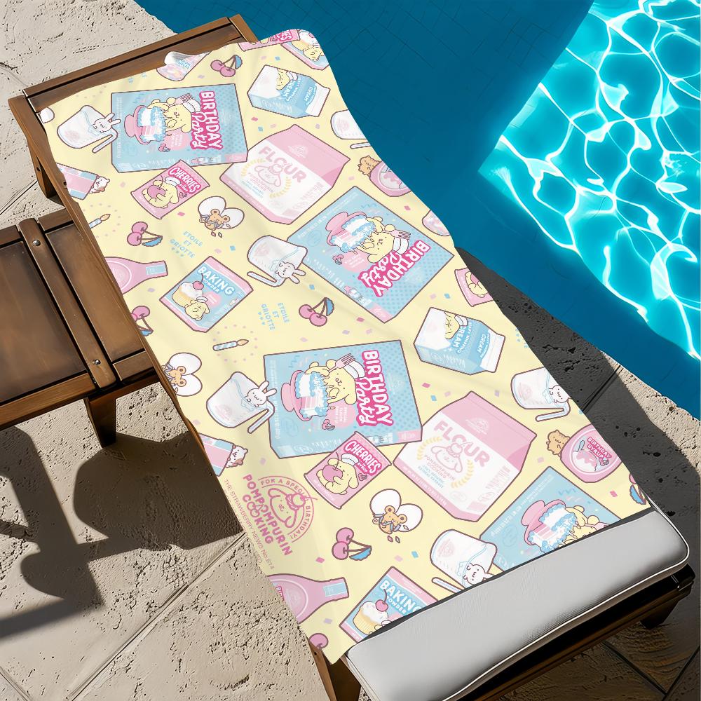 kawaii P-pochacco-o cute Towel Beach Quick Dry Soft Pool Towels Gift for Travel Gym Shower Camping sports
