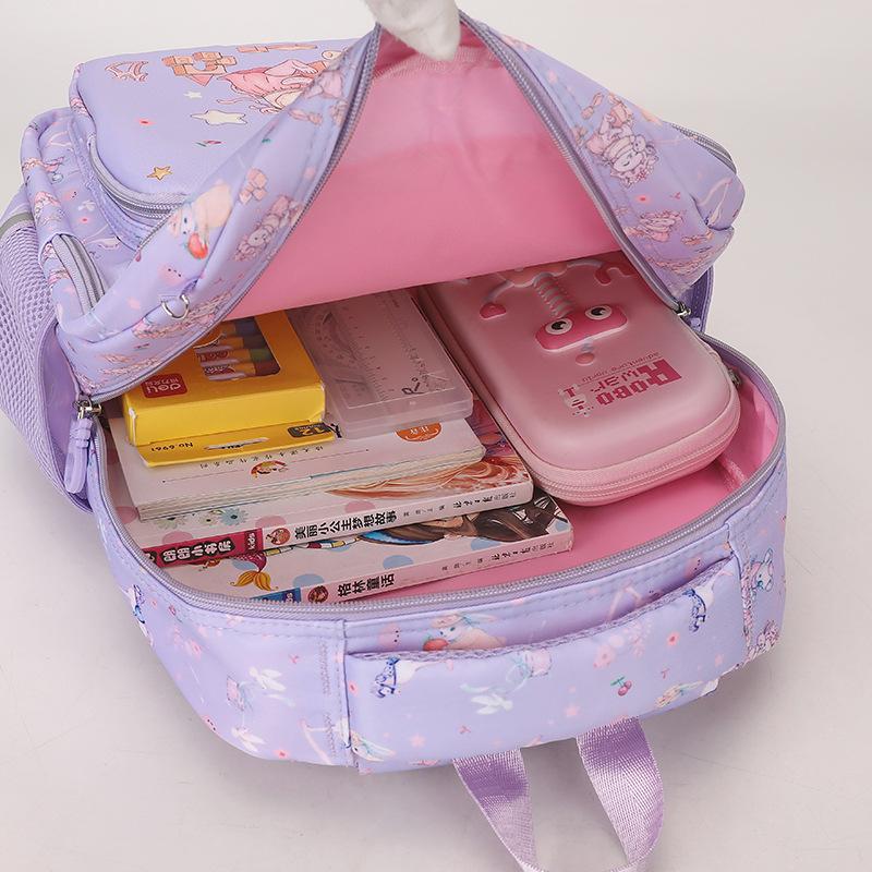 Schoolbag Elementary School Bag New Cartoon Cute School Backpack Lightweight Large Capacity Girl Backpack