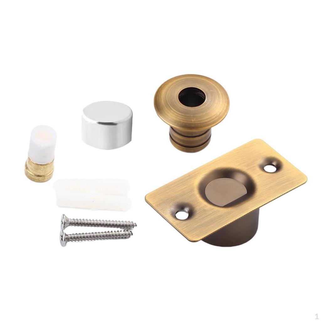 Magnetic Door Stop Quiet Hidden Stopper for Dorm Office Buildings Home Milky White