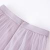 Elegante Falda Midi de Malla de Cintura Alta