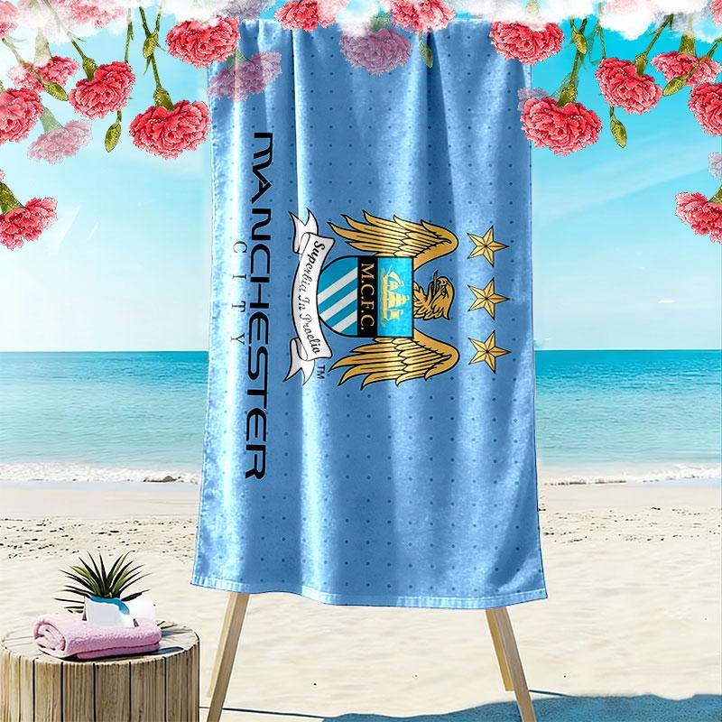 MCFC Print Beach Towel, Large Soft Quick Dry Towel for Beach Camping Swimming
