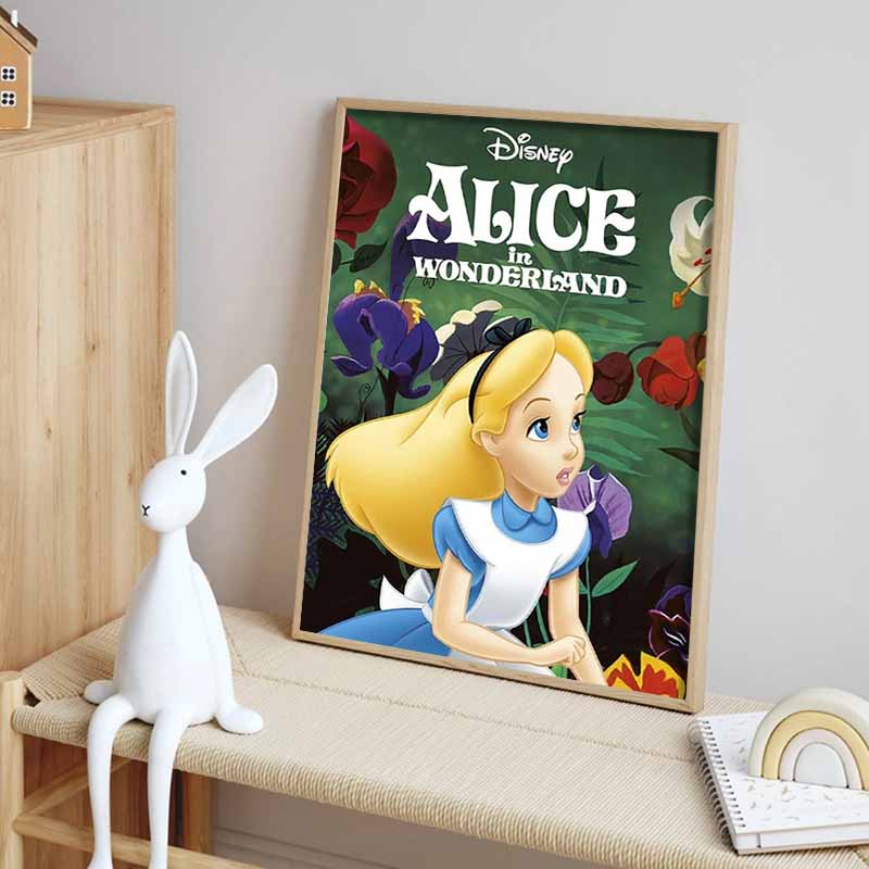 Disney Diamond Painting Alice in Wonderland Illustration DIY Gift Suitable for Living Room Bedroom Office and Home Décor