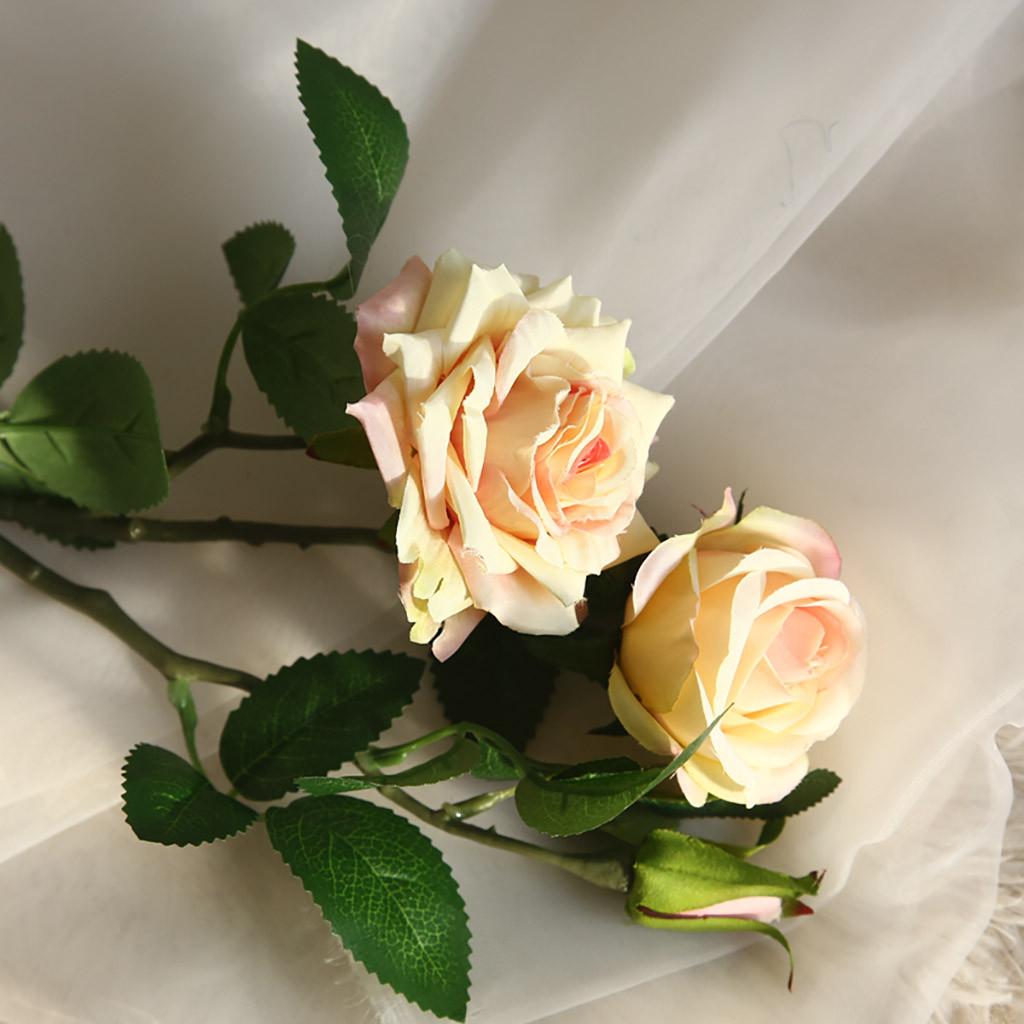 Multicolor Artificial Fake Plastic Rose Plant Flowers Home Garden Wedding Decor