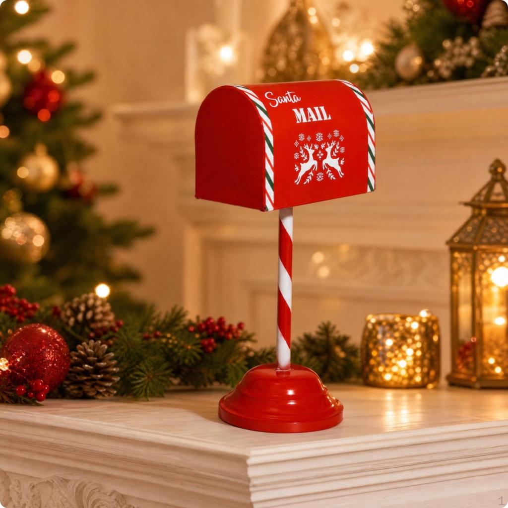 Freestanding Santa Mail Decor with Tiered Base Stable for Children