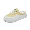 Breathable One-pedal Heelless Sports Cool Slippers Women's Summer Wear 2025 New Thick-soled Heightening Bag Head Half Slippers
