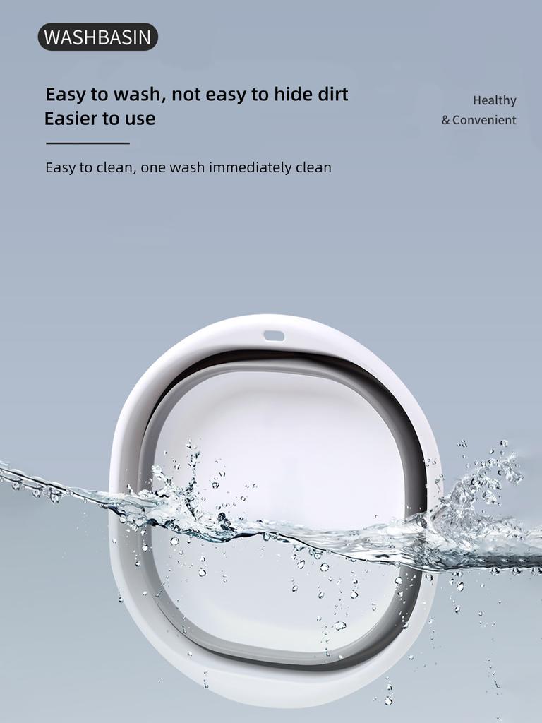 1pices Plastic Folding Basins Portable Wash Basins Folding Laundry Tub Bathroom Kitchen AccessoriesTravel Folding Wash Basin