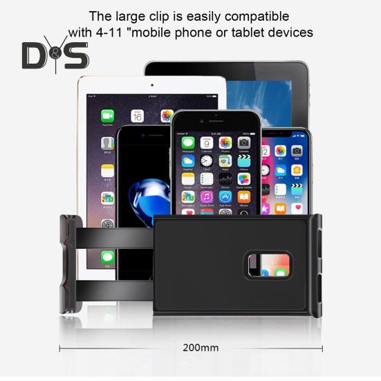 Car Tablet Holder Headrest Mount Anti Slip Silicone Buckle 360 Degree Rotatable Adjustable Universal Auto Seatback Phone Support Bracket Car