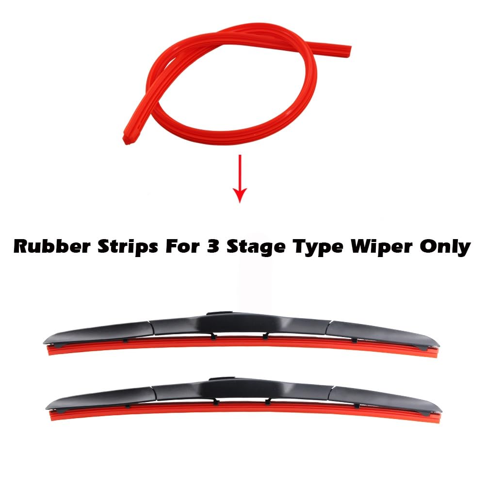 OEM Quality 2pcs Red Car Wiper Blade Hybrid Type Wiper