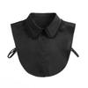 White Chiffon Shirt Fake Collar for Women and Mens Lapel Half Shirt Button Down Removable Formal Suits False Collar