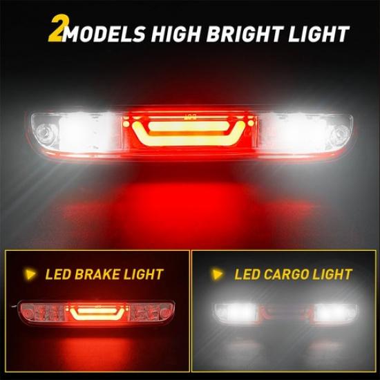 LED Third 3rd Brake Light Black Fit For 99-16 Ford F250 F350 Super Duty Cargo EV
