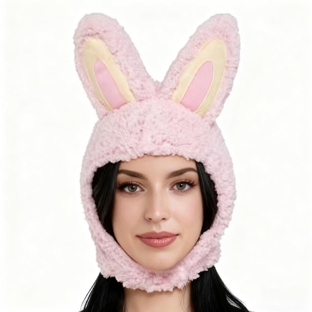 Kinder Damen Cartoon Ohren Kopfbedeckung Plüschmütze