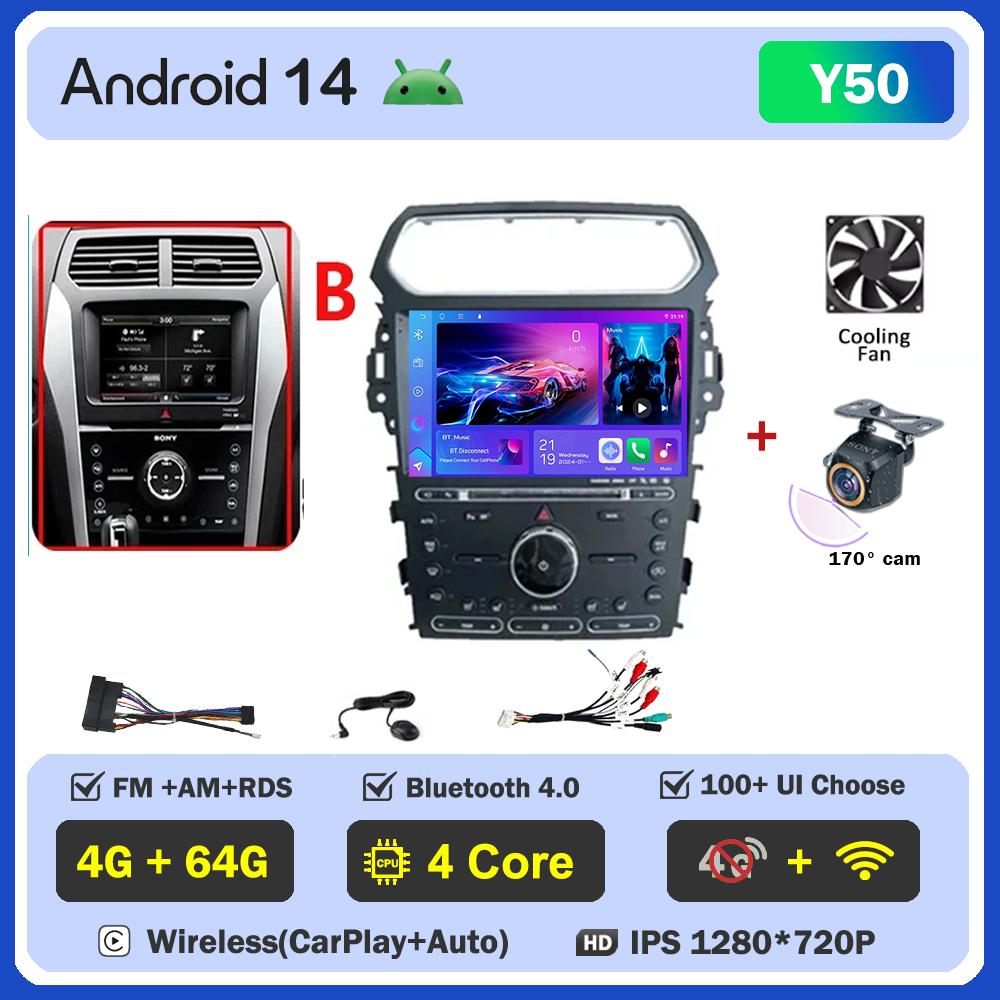 For Ford Explorer 5 2011 - 2019  Car Radio Player Car Carplay Screen Autoradio Mirror Link Car Intelligent Systems Touch Screen