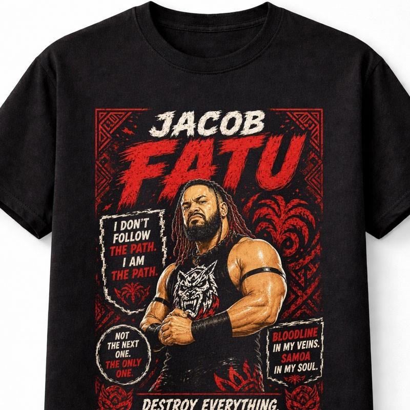 Jacob Fatu Bloodline Wrestling Tribal Graphic Retro Unisex TShirt