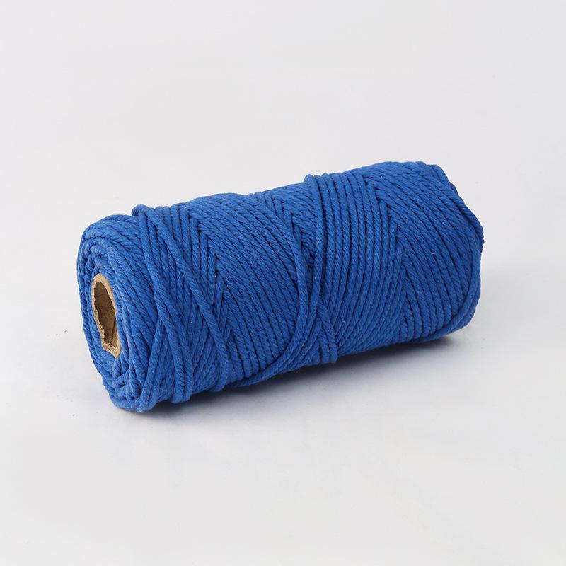 4mm Multi-Strand Macaron Colored Cotton Rope for DIY Tapestry & Decorative Weaving.
