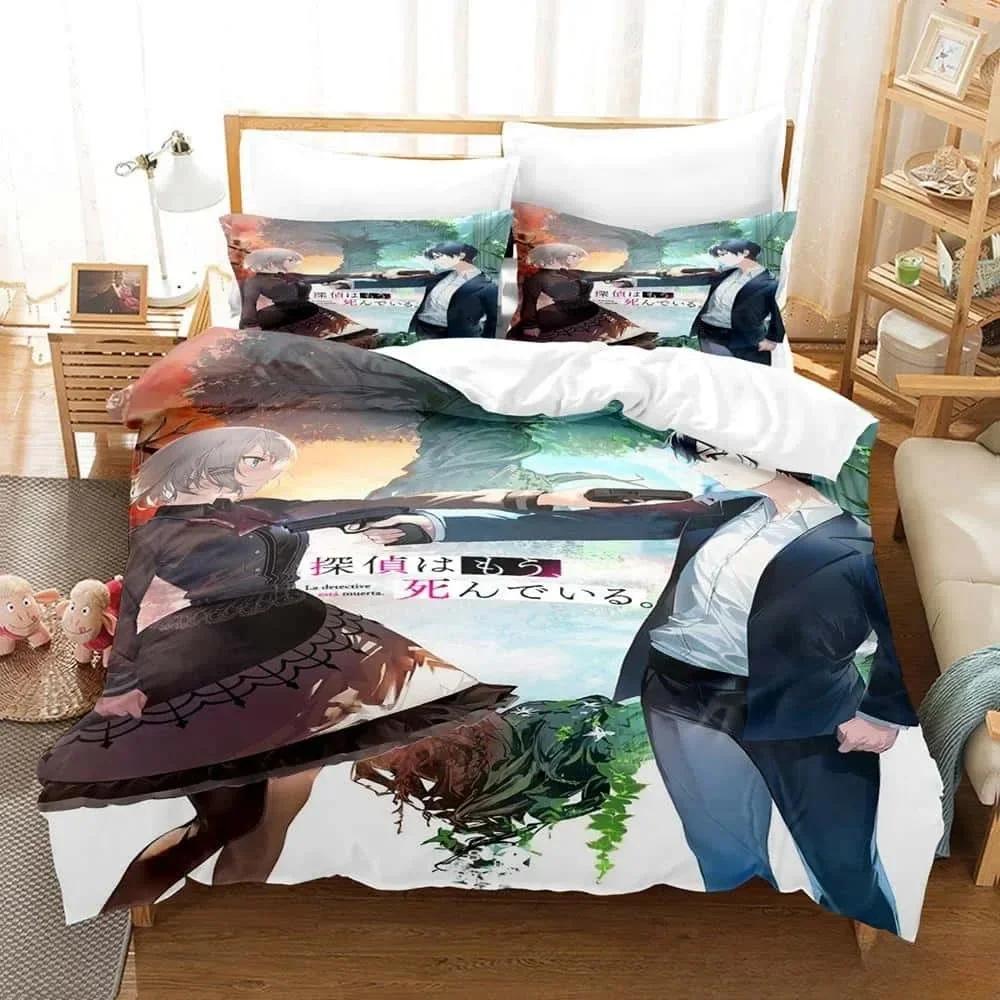 New Anime The Detective Is Already Dead Bedding Set Printed With Pillowcase Bed Duvet Cover Single Double Queen Super King Size