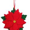 Weihnachtsbaumschmuck, Weihnachts-Flanell-Poinsettie Kunstblume, Weihnachtsdekoration Blütenkopf Hochzeit Feiertagsornament
