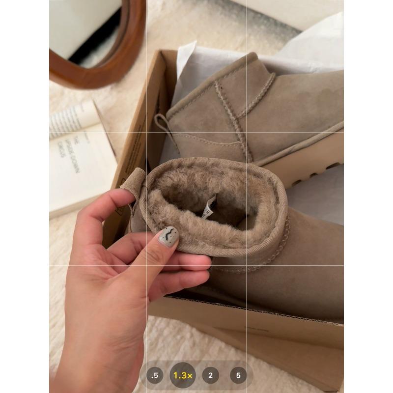 Henan Sangpo snow boots sheepskin fur integrated women's autumn and winter new warm lazy snow shoes winter rain low top mini