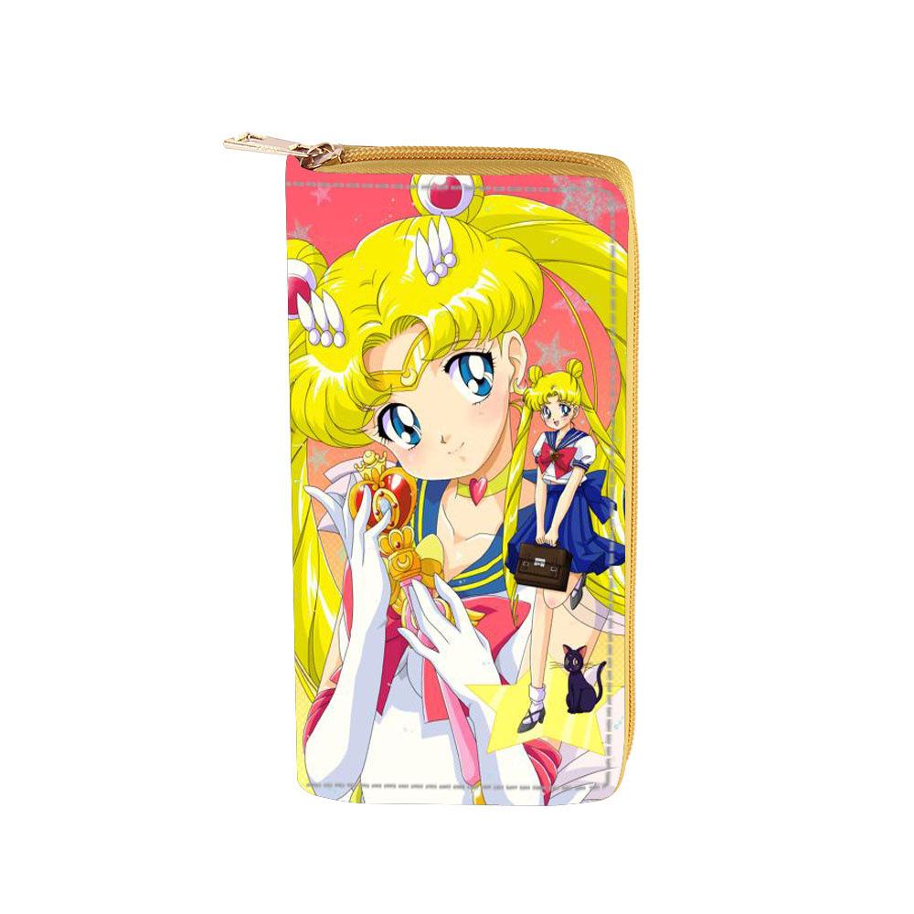 Cartoon Long Zipper Wallet Wallet Clutch Sailor Moon Hare