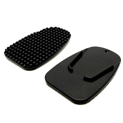 Motorcycle Side Stand Plate Kickstand Pad for Motorcycle, Set of 2 (Black)