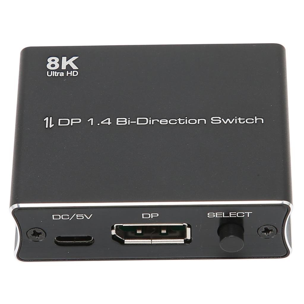 Displayport Switch 8K bei 30Hz 4K bei 120Hz 1080P bei 240Hz 2 in 1 out oder 1 in 2 out bidirektional DP