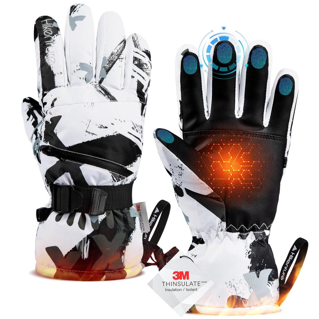 HIKENTURE Ski Gloves Thinsulate Double Touchscreen Loss Snowboarding Ideal for Snow Outdoor and Snow Available in Men and Women [3M Insulation] Thick,