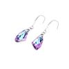 Elegant Titanium Steel Irregular Crystal Dangle Earrings for Women - Fashionable European and American Style