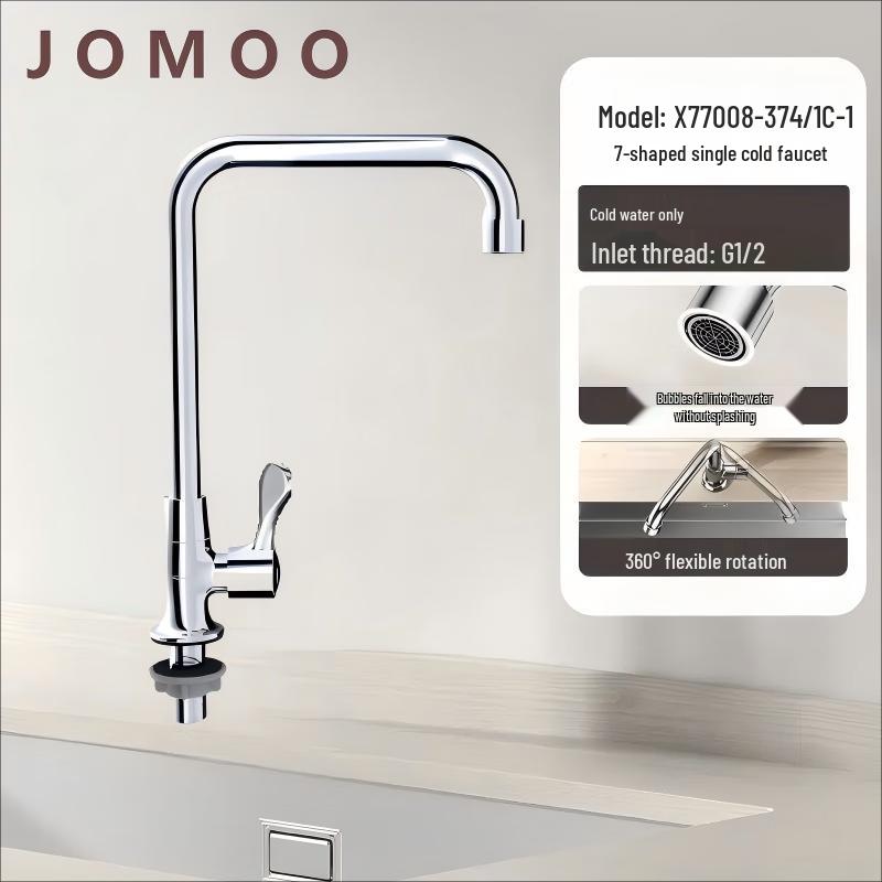Jomoo Single Cold Deck-Mounted Kitchen Faucet