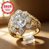 1Piece 925Sterling Silver Women's Ring Inlaid with Super shine5A High-grade Zircon Elegant and Exquisite Light Luxury Style Is Suitable As a Gift for